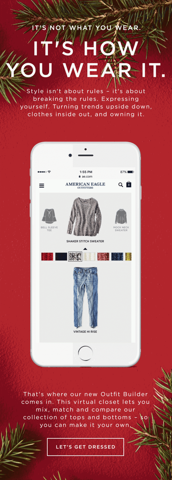 American Eagle Outfitters December email