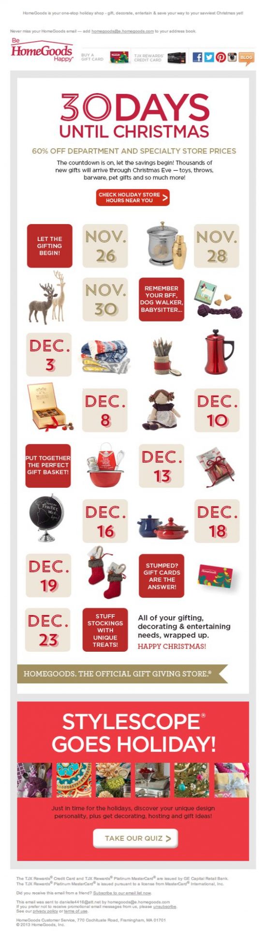 25 Bright & Merry Christmas HTML Email Templates - Homegoods