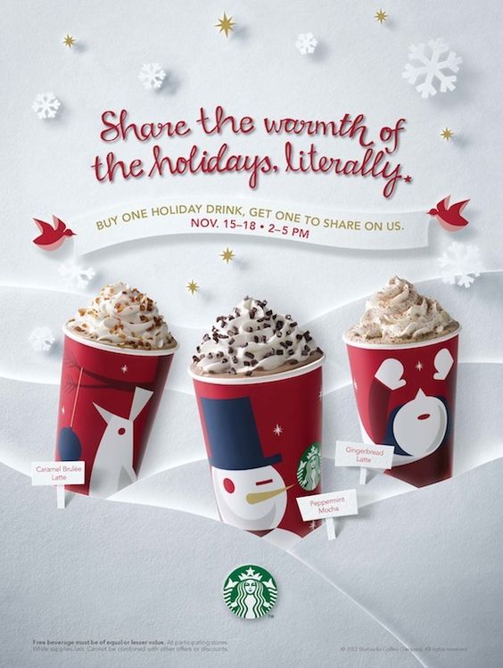 25 Bright & Merry Christmas HTML Email Templates - Starbucks