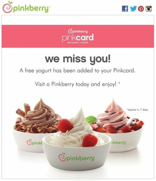 pinkberry email campaign