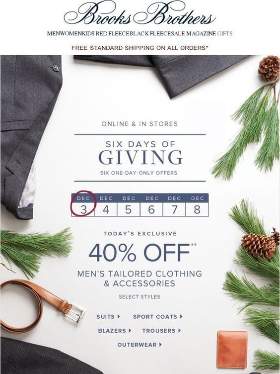 brooks brothers december email