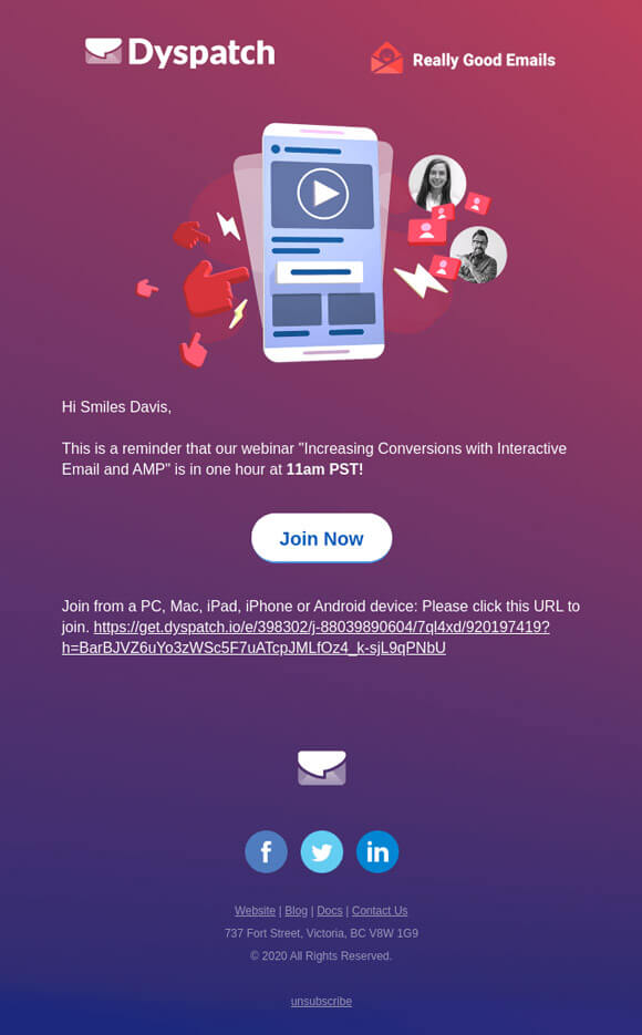 Webinar Email Template