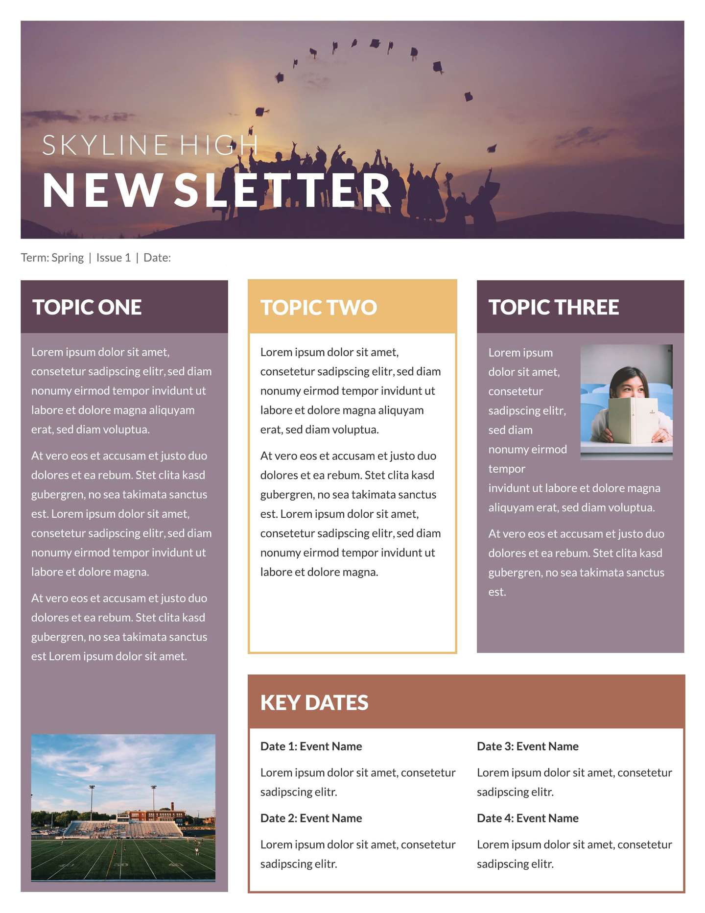 Employee newsletter template example