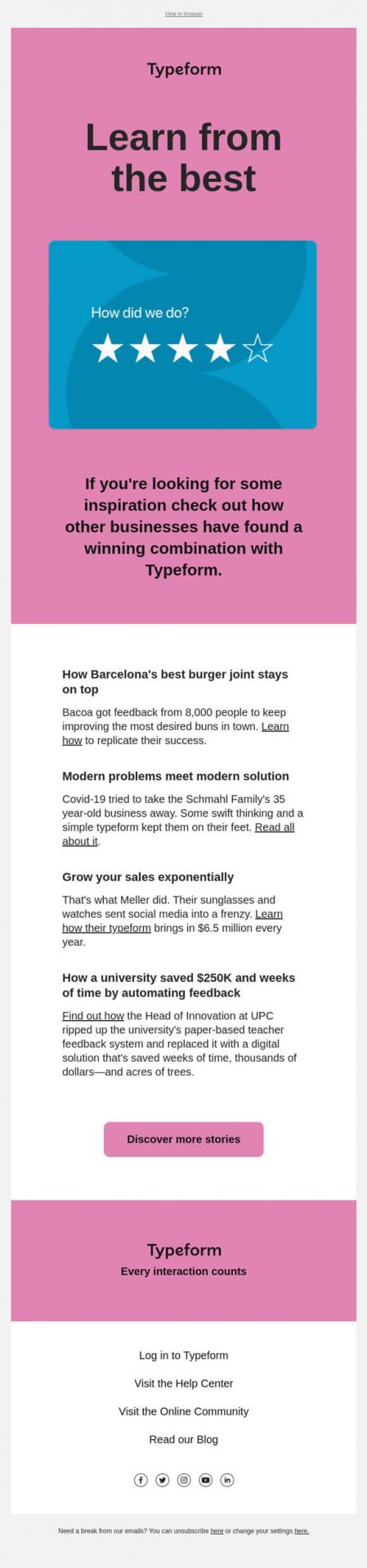 Email Newsletter Design Feedback