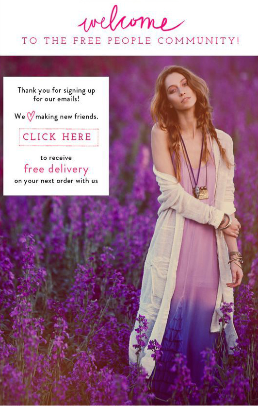 free-people-welcome-email