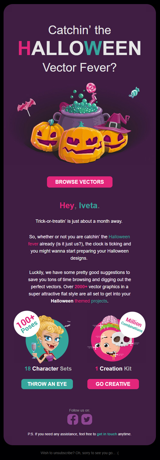 Halloween email examples GraphicMama