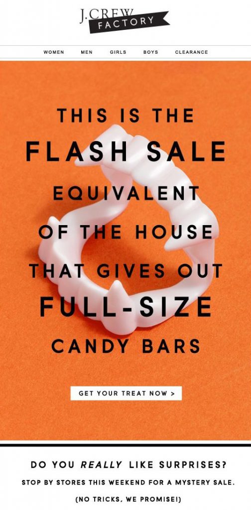 jcrew halloween flash sale