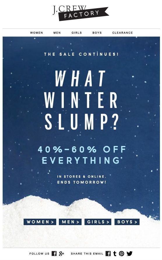 J Crew Winter sale