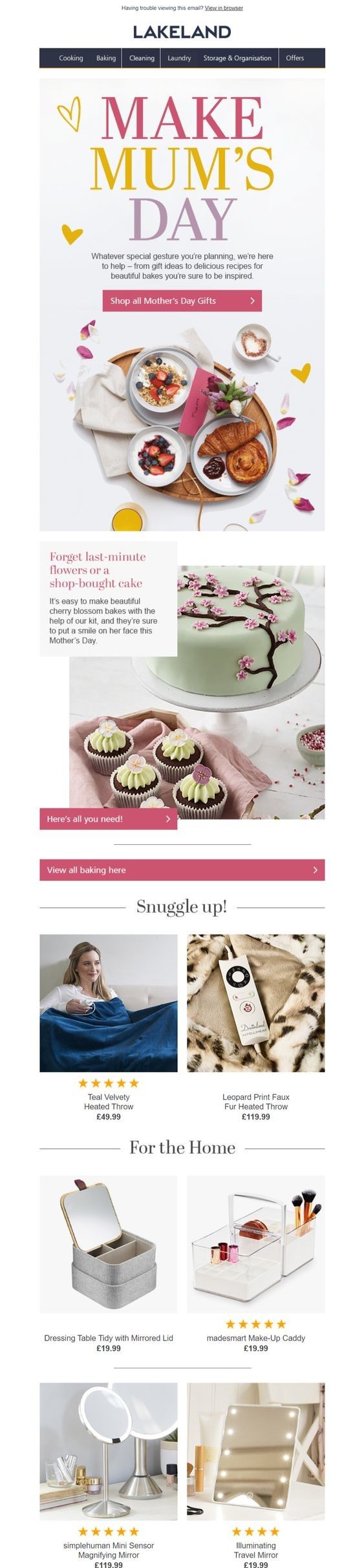 Lakeland - Mother's Day Email Marketing Campaign Example