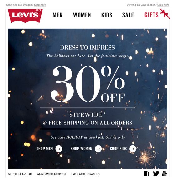 Levi's December email