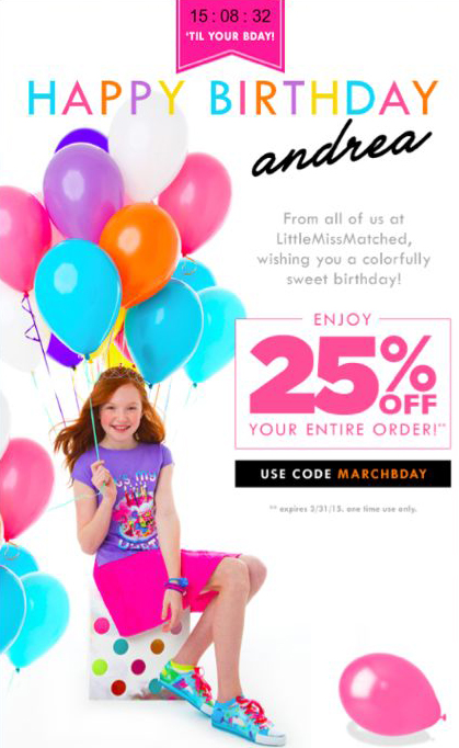 littlemissmatched-birthay-email-campaign