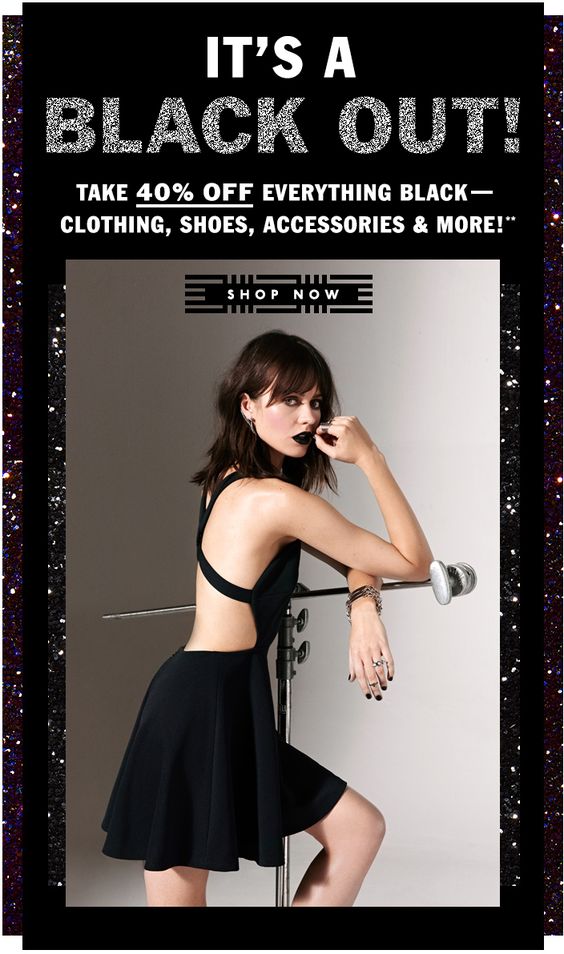 Nasty Gal Black Friday email example inspiration