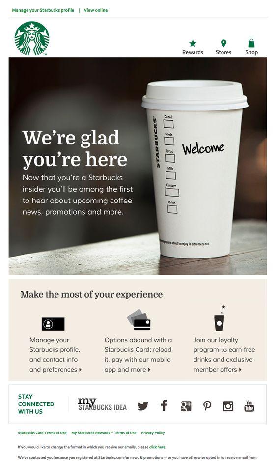 Starbucks email marketing campaign examples