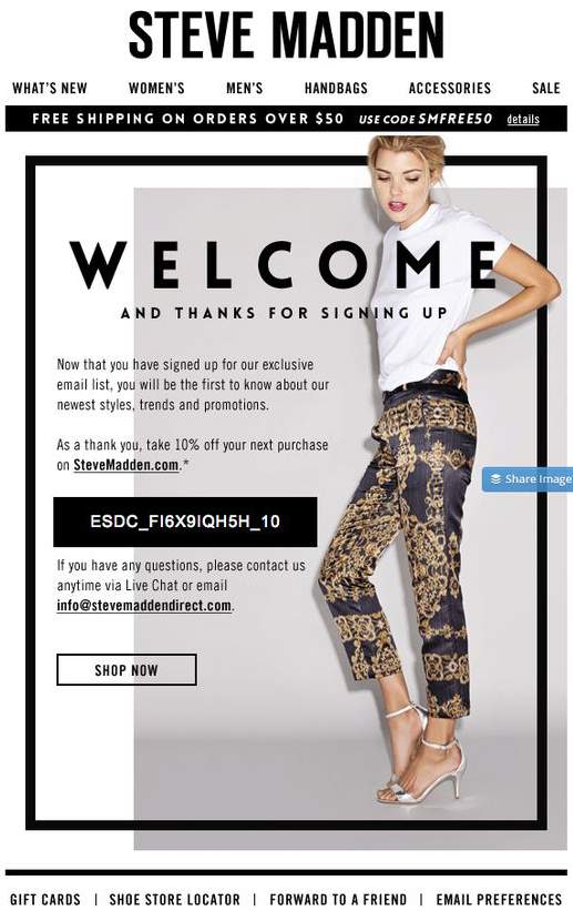 steve-madden-welcome-email