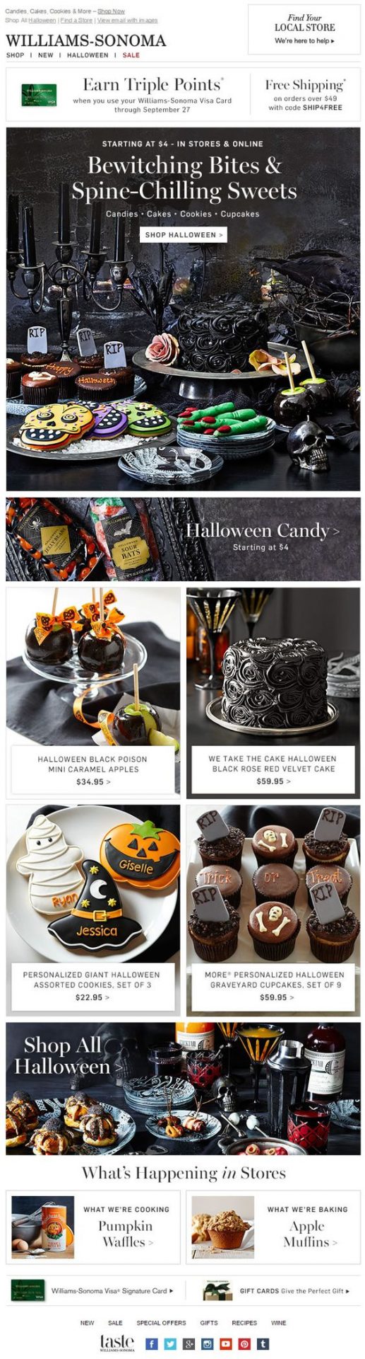 williams sonoma halloween party treat ideas