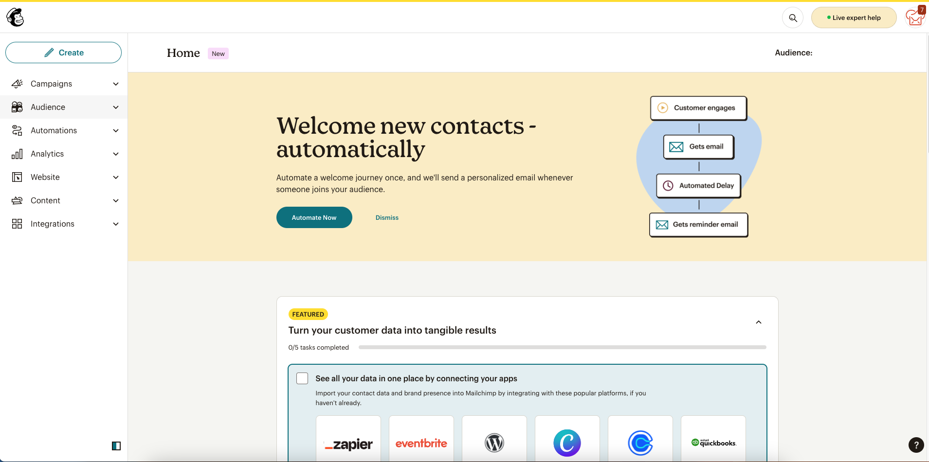 Mailchimp Dashboard Preview