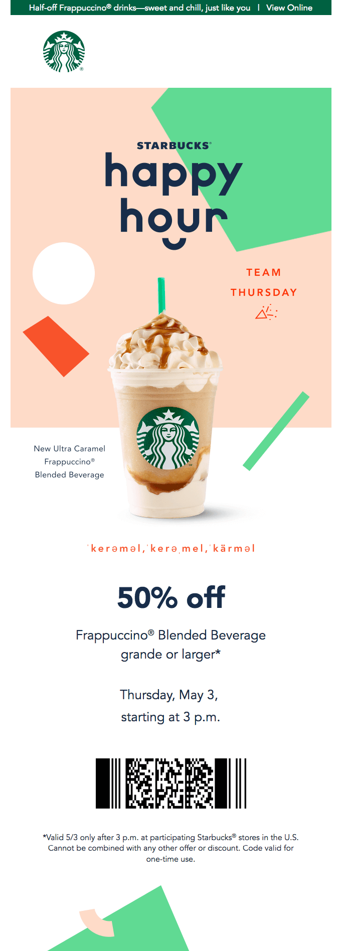 Starbucks retention email