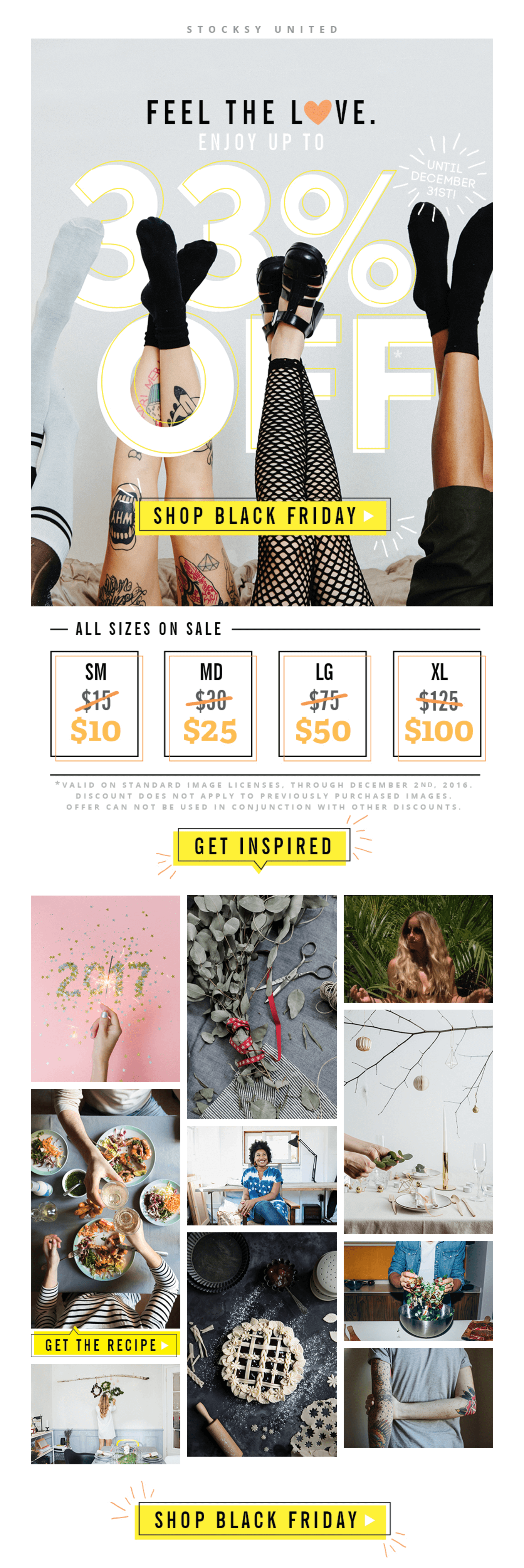 Stocksy Black Friday email example