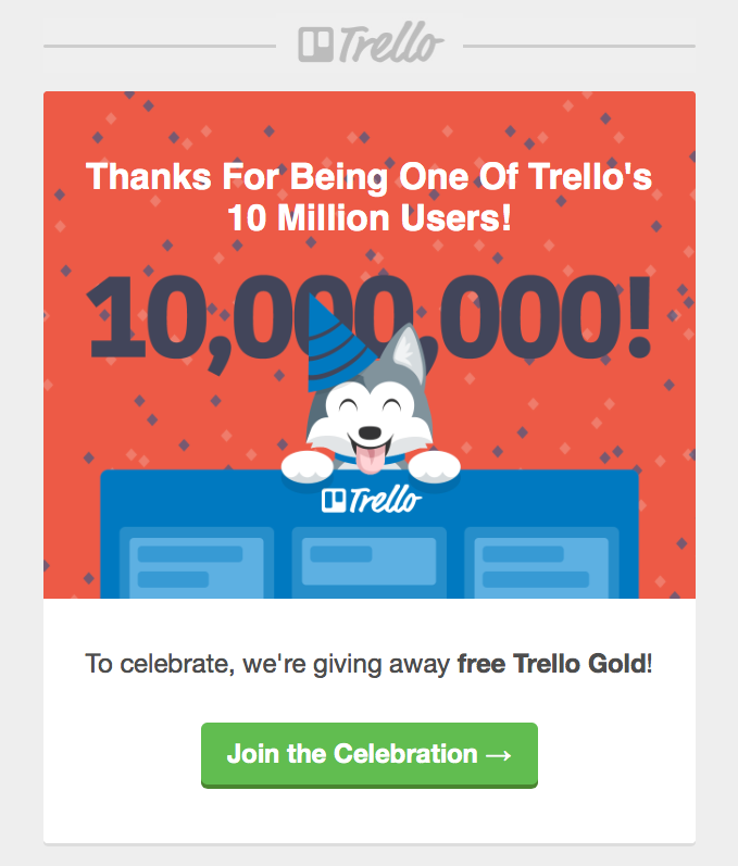 Trello customer appreciation email marketing