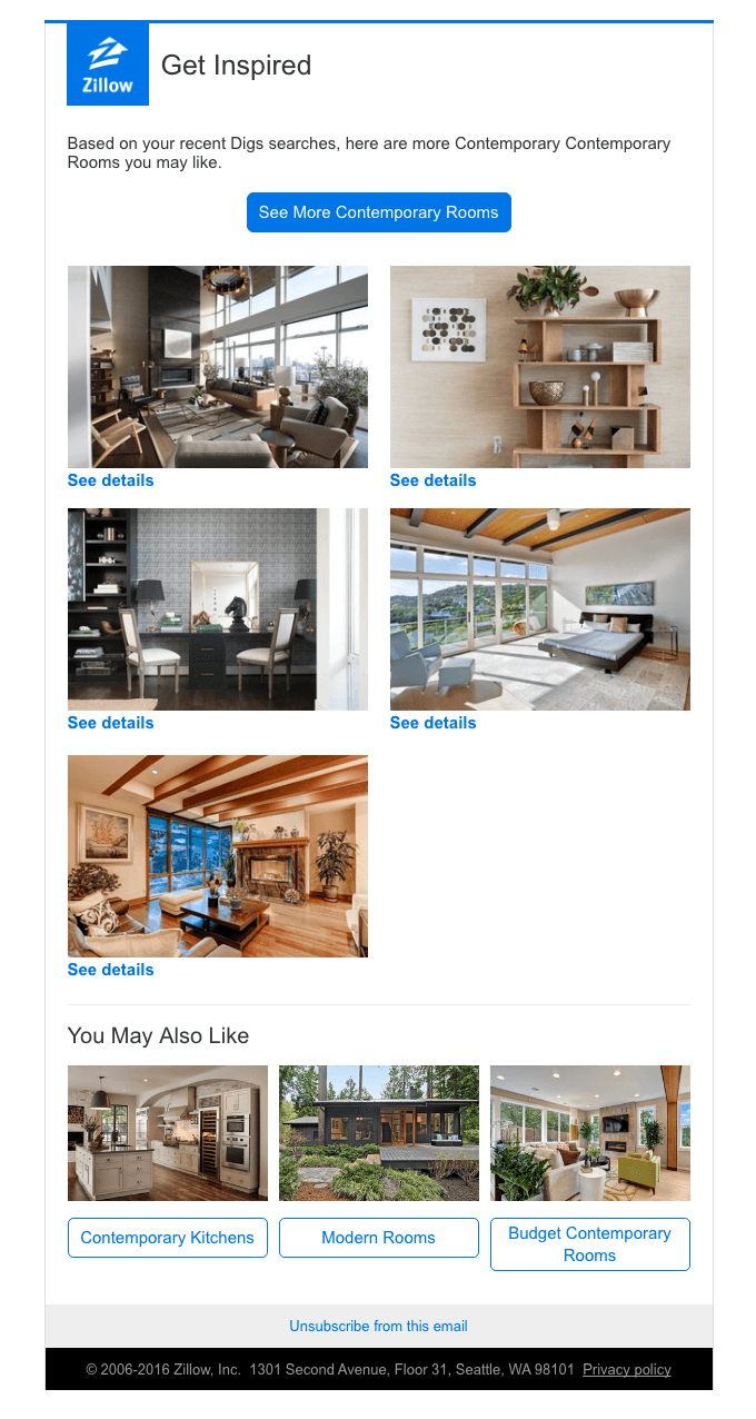 zillow real estate email newsletter examples